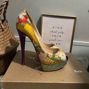 Louboutin Lady Peep Pumps